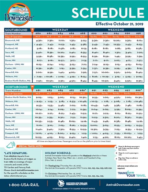 Train schedules 